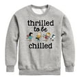 thumbnail image 1 of Peanuts - Snoopy and Friends Thrilled To Be Chilled - Toddler And Youth Crewneck Fleece Sweatshirt, 1 of 6
