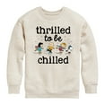 thumbnail image 1 of Peanuts - Snoopy and Friends Thrilled To Be Chilled - Toddler And Youth Crewneck Fleece Sweatshirt, 1 of 6