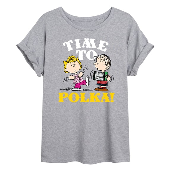 Peanuts - Time To Polka - Juniors Ideal Flowy Muscle T-Shirt