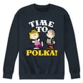 thumbnail image 1 of Peanuts - Time To Polka - Men's Crew Neck Fleece Pullover, 1 of 6