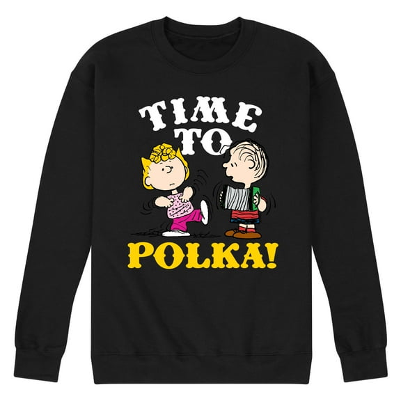 Peanuts - Time To Polka - Men's Crew Neck Fleece Pullover