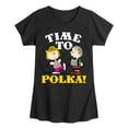 thumbnail image 1 of Peanuts - Time To Polka - Toddler & Youth Girls Short Sleeve Graphic T-Shirt, 1 of 6