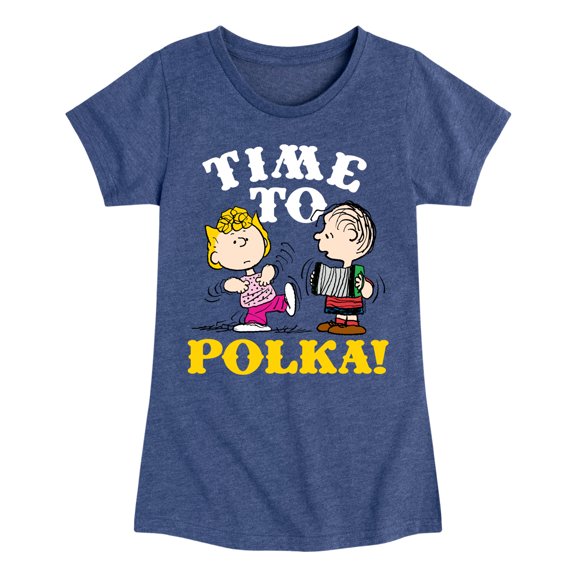 Peanuts - Time To Polka - Toddler & Youth Girls Short Sleeve Graphic T-Shirt