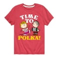 thumbnail image 1 of Peanuts - Time To Polka - Toddler & Youth Short Sleeve Graphic T-Shirt, 1 of 6