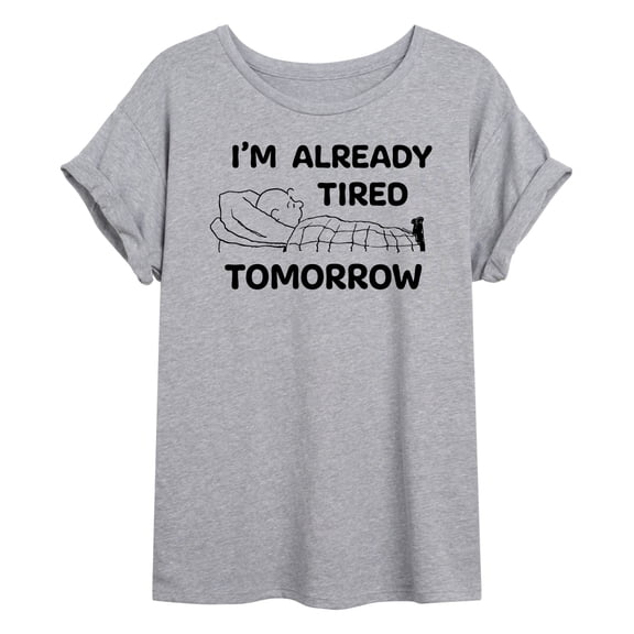 Peanuts - Tired Tomorrow - Women's Oversized T-Shirt
