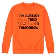 thumbnail image 1 of Peanuts - Tired Tomorrow - Men's Crew Neck Fleece Pullover, 1 of 7