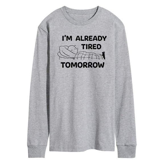 Peanuts - Tired Tomorrow - Men's Long Sleeve T-Shirt