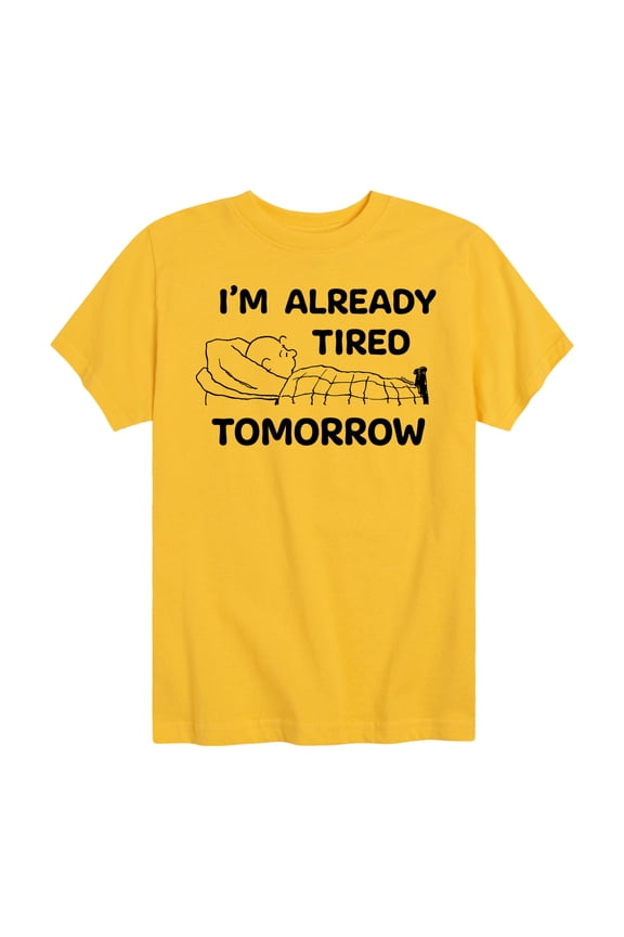 - Tired Tomorrow - Toddler & Youth Short Sleeve Graphic T-Shirt
