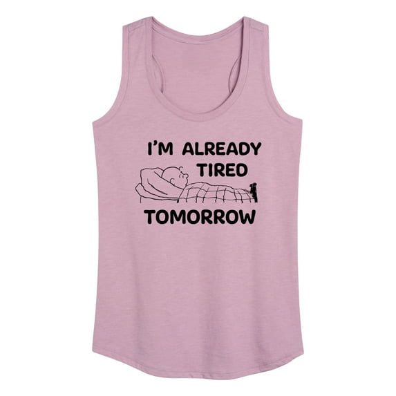 Peanuts - Tired Tomorrow - Women's Racerback Tank Top