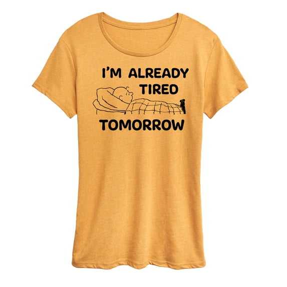 Peanuts - Tired Tomorrow - Women's Short Sleeve Graphic T-Shirt
