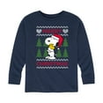 thumbnail image 1 of Peanuts - Merry Christmas Snoopy and Woodstock Hug - Toddler And Youth Christmas Fun Long Sleeve Graphic T-Shirts, 1 of 5