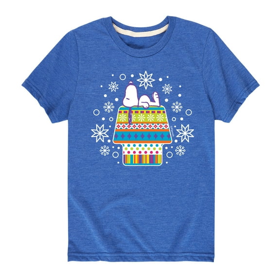 Peanuts - Toddler And Youth Christmas Short Sleeve Graphic T-Shirts