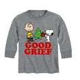 thumbnail image 1 of Peanuts - Snoopy and Charlie Brown Christmas Good Grief - Toddler And Youth Long Sleeve Graphic T-Shirts, 1 of 5