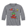 thumbnail image 1 of Peanuts - Snoopy and Woodstoch Christmas Sleigh Dog House - Toddler And Youth Long Sleeve Graphic T-Shirts, 1 of 5