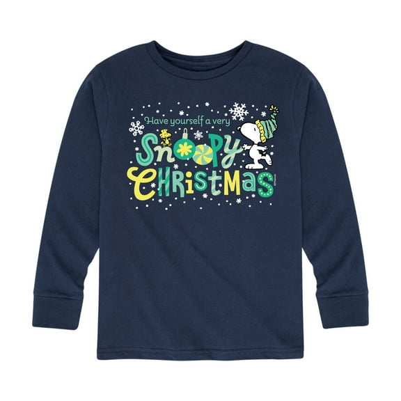 Peanuts - Toddler And Youth Happy Holidays Long Sleeve Graphic T-Shirts
