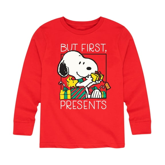 Peanuts - Toddler And Youth Happy Holidays Long Sleeve Graphic T-Shirts