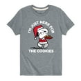 thumbnail image 1 of Peanuts - Santa Snoopy Here for the Cookies - Toddler And Youth Short Sleeve Graphic T-Shirts, 1 of 6