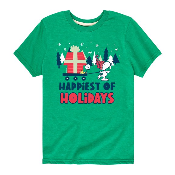 Peanuts - Toddler And Youth Holiday Short Sleeve Graphic T-Shirts
