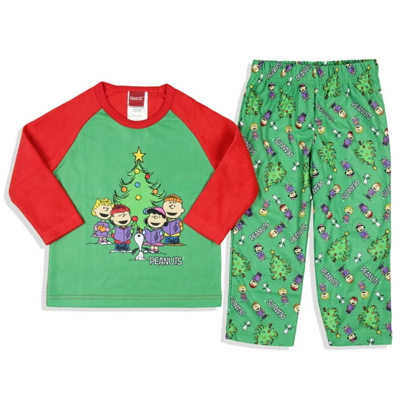 Peanuts Toddler Boys' Christmas Holiday Season Sing Along Sleep Pajama Set