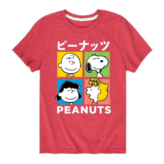 Peanuts - Tokyo Peanuts Grid - Toddler And Youth Short Sleeve Graphic T-Shirt