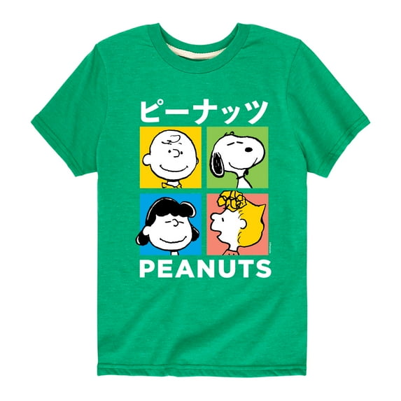Peanuts - Tokyo Peanuts Grid - Toddler And Youth Short Sleeve Graphic T-Shirt