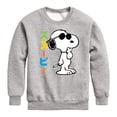 thumbnail image 1 of Peanuts - Tokyo Snoopy Sunglasses - Toddler And Youth Crewneck Fleece Sweatshirt, 1 of 5