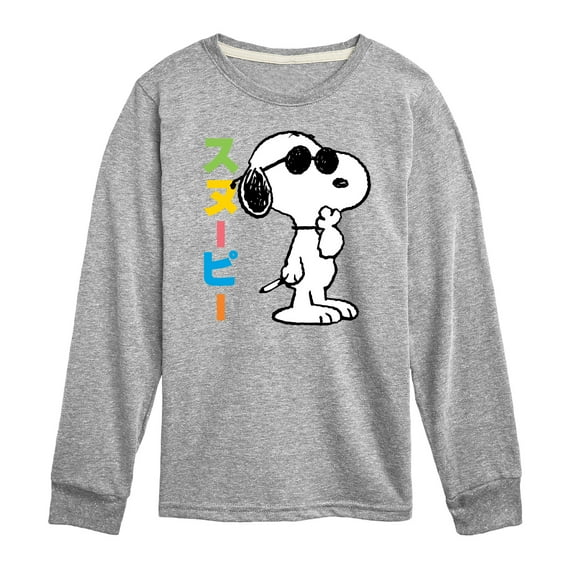 Peanuts - Tokyo Snoopy Sunglasses - Toddler And Youth Long Sleeve Graphic T-Shirt