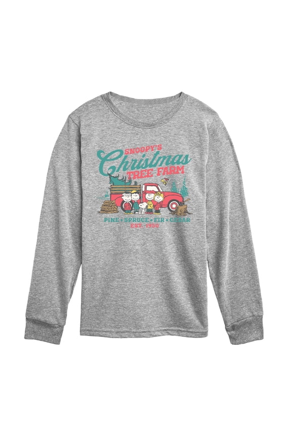 - Tree Farm - Youth Boys Long Sleeve Graphic T-Shirt