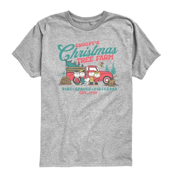 Peanuts - Tree Farm - Youth Boys Short Sleeve Graphic T-Shirt
