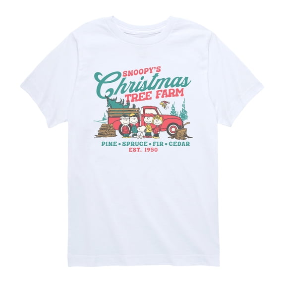 Peanuts - Tree Farm - Youth Boys Short Sleeve Graphic T-Shirt
