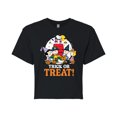 thumbnail image 1 of Peanuts - Trick Or Treat Moonlight - Juniors Cropped Cotton Blend T-Shirt, 1 of 6