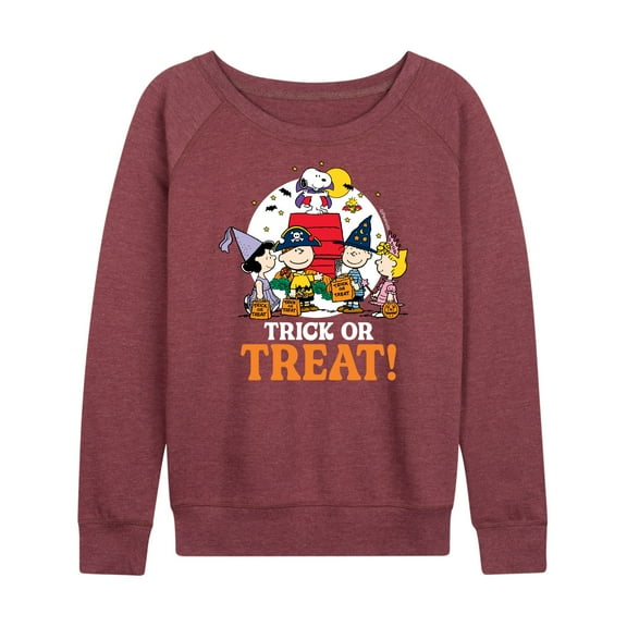 Peanuts - Trick Or Treat Moonlight - Women's Lightweight French Terry Long Sleeve Shirt