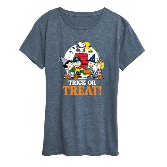 Peanuts - Trick Or Treat Moonlight - Women's Short Sleeve Graphic T-Shirt