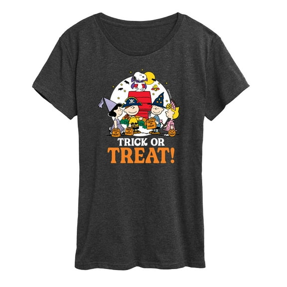 Peanuts - Trick Or Treat Moonlight - Women's Short Sleeve Graphic T-Shirt