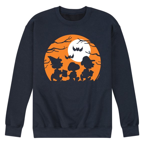 Peanuts - Trick Or Treat Silhouettes - Men's Crew Neck Fleece Pullover