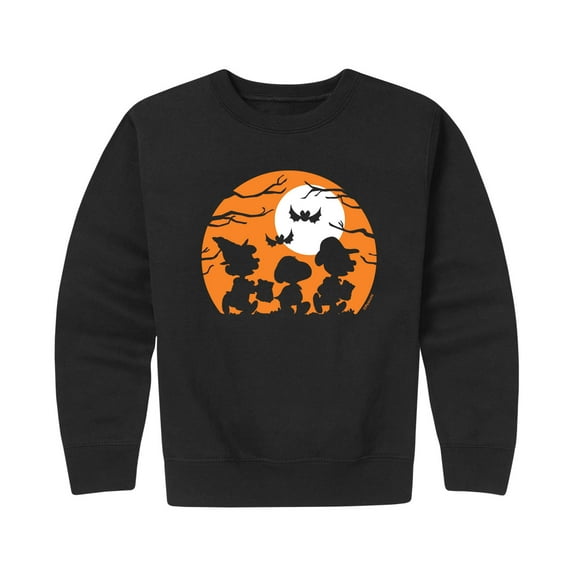 Peanuts - Trick Or Treat Silhouettes - Toddler And Youth Crewneck Fleece Sweatshirt