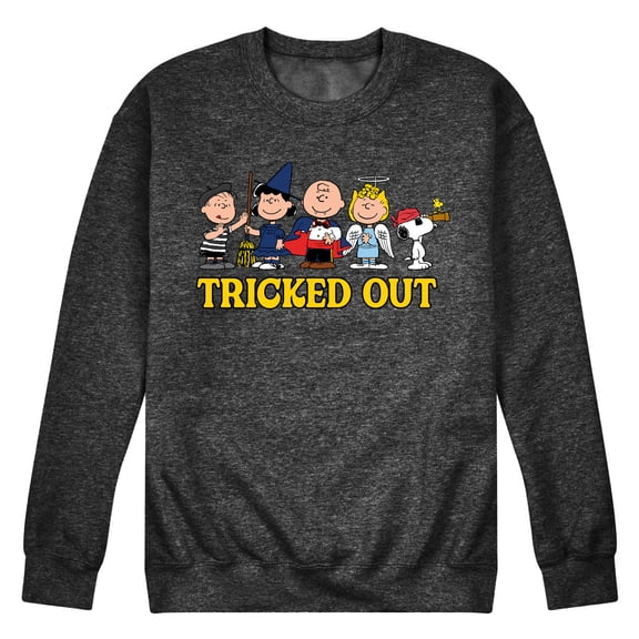 Peanuts - Tricked Out - Men's Crew Neck Fleece Pullover
