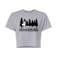 thumbnail image 1 of Peanuts - Troopping Along - Juniors Cropped Cotton Blend T-Shirt, 1 of 5