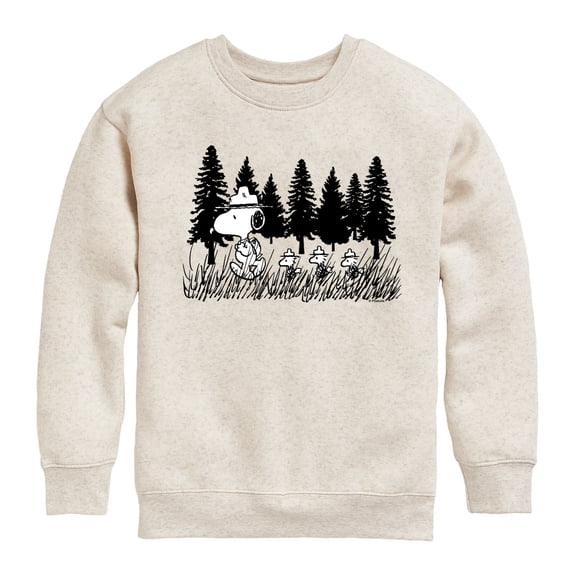 Peanuts - Troopping Along - Toddler & Youth Crewneck Fleece Sweatshirt