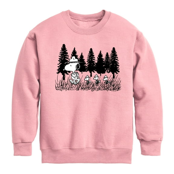Peanuts - Troopping Along - Toddler & Youth Crewneck Fleece Sweatshirt