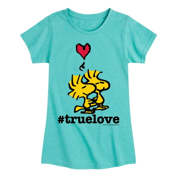Peanuts - True Love Woodstock - Girls Toddler And Youth Short Sleeve Graphic T-Shirt