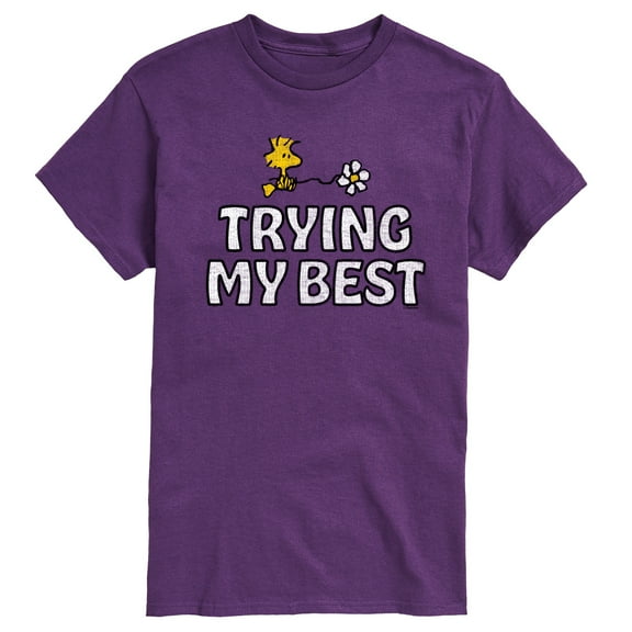 Peanuts - Trying My Best  - Men's Short Sleeve Graphic T-Shirt