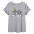 thumbnail image 1 of Peanuts - Trying My Best  - Women's Oversized Graphic T-Shirt, 1 of 6