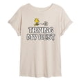 thumbnail image 1 of Peanuts - Trying My Best  - Women's Oversized Graphic T-Shirt, 1 of 6