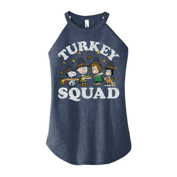 Peanuts - Turkey Squad - Juniors High Neck Tank Top