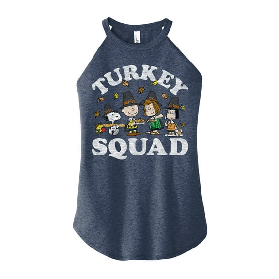 Peanuts - Turkey Squad - Juniors High Neck Tank Top