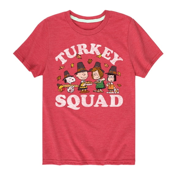 Peanuts - Turkey Squad - Toddler And Youth Short Sleeve Graphic T-Shirt