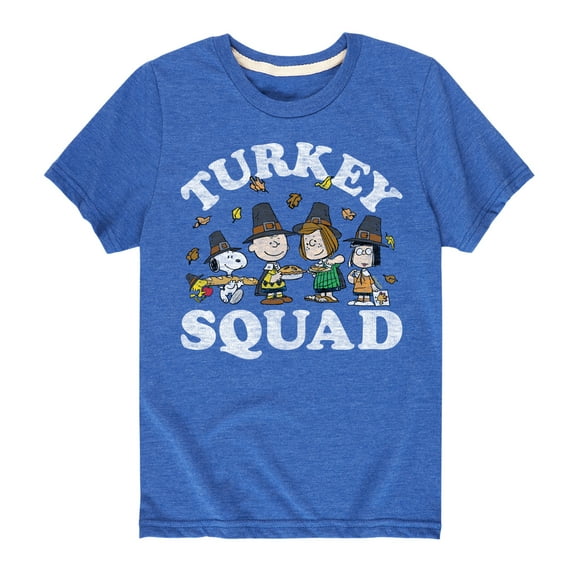 Peanuts - Turkey Squad - Toddler And Youth Short Sleeve Graphic T-Shirt