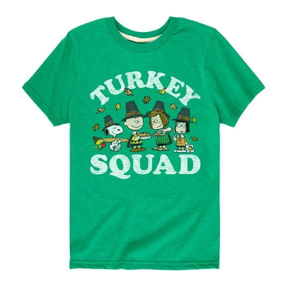 Peanuts - Turkey Squad - Toddler And Youth Short Sleeve Graphic T-Shirt