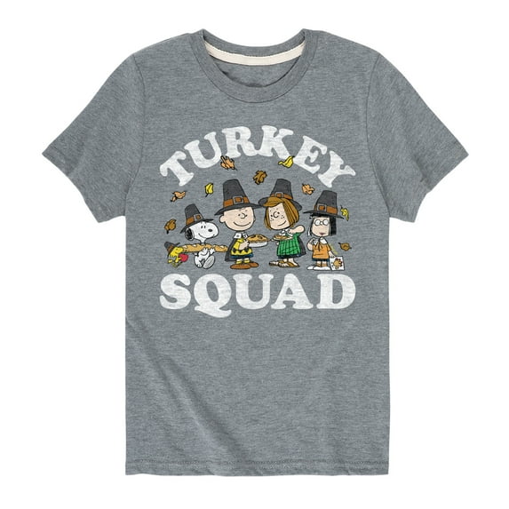 Peanuts - Turkey Squad - Toddler And Youth Short Sleeve Graphic T-Shirt